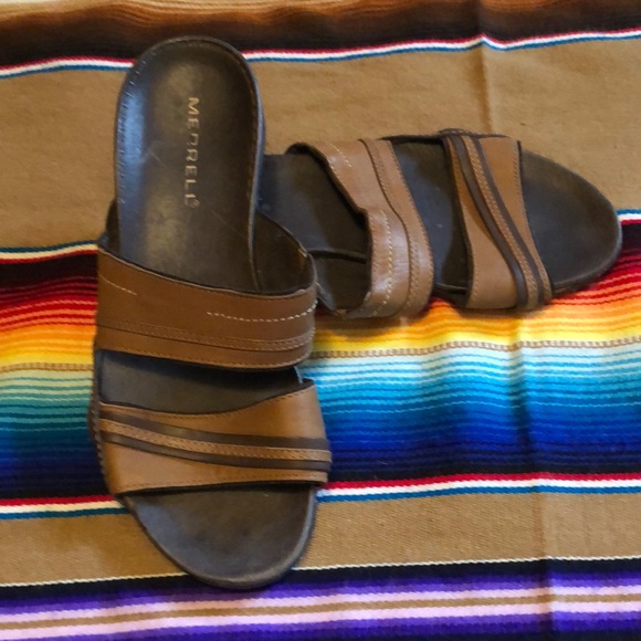 Merrell Leather Slides - Picture 1 of 4